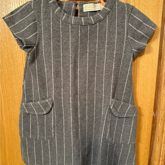 Zara Other - Zara Charcoal Striped Kids Dress
